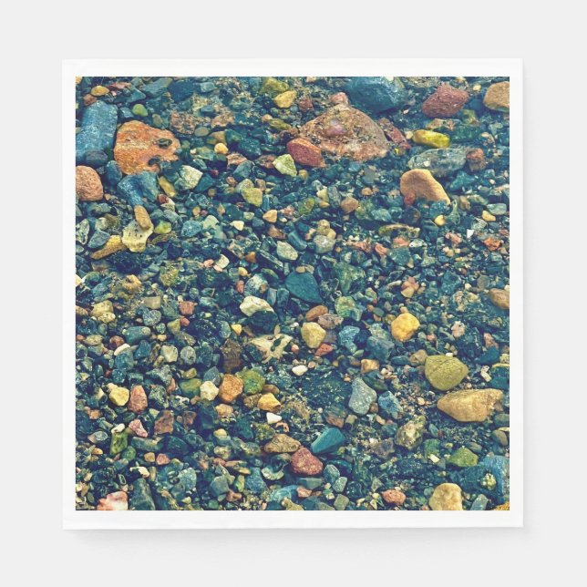 paper goods, party supplies, Pretty Little Pebbles Napkin (Front)