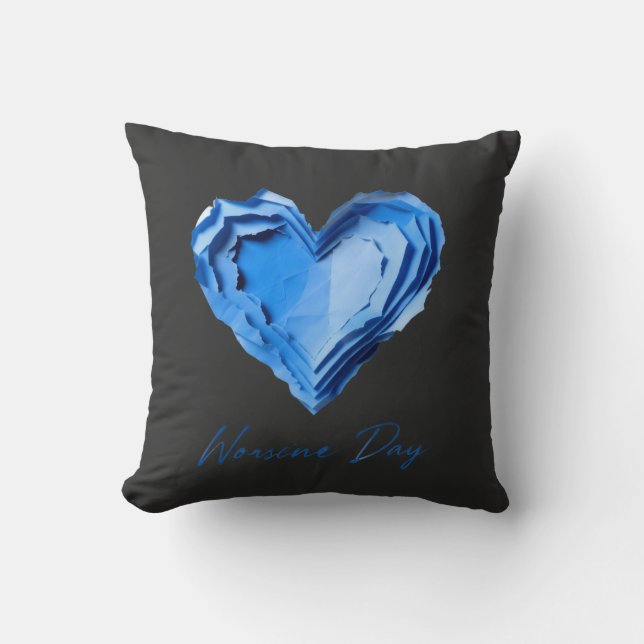 Paper Heart t-shirt  Cushion (Front)