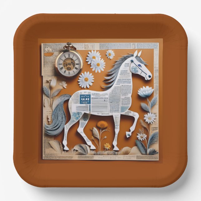 Paper Horse Paper Plate (Front)