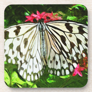 Paper Kite Butterfly Abstract Impressionism Coaster
