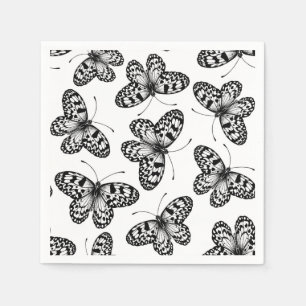 Paper kite butterfly pattern napkin