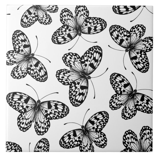 Paper kite butterfly pattern tile (Front)