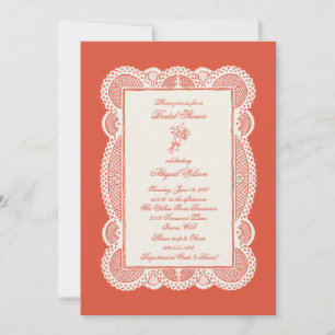 Paper Lace Bridal Shower Invitation