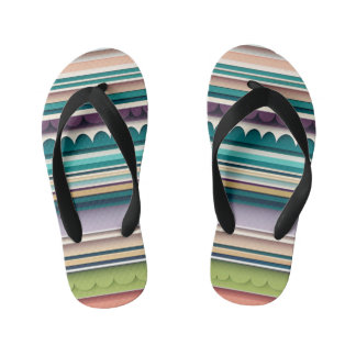 Paper layered cutout  kid's flip flops