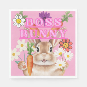 Paper Lunch Napkin, Boss Bunny Napkin