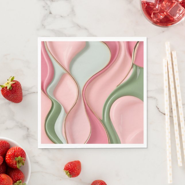 Paper luncheon napkin in stylish graphic (Insitu)