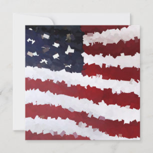 Paper Mache American Flag Invitation