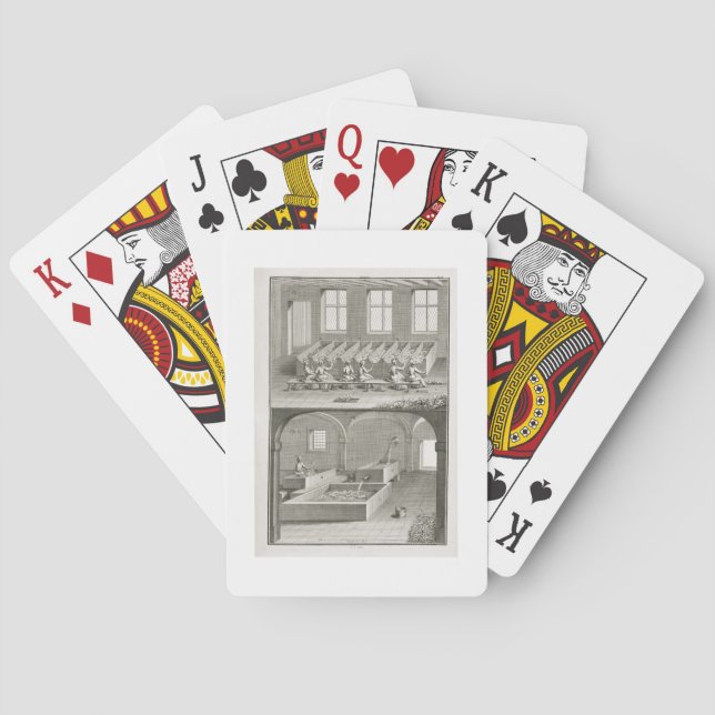 Paper making, from the 'Encyclopedie des Sciences Playing Cards (Back)