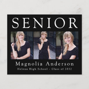 PAPER Minimalist Senior Four Photo Announcement