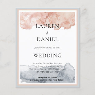 PAPER Minimalist Text QR Code Watercolor Wedding