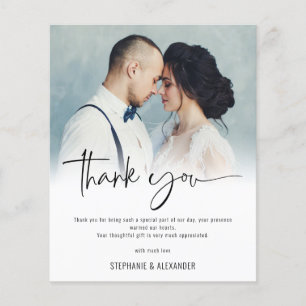 PAPER Modern Photo Overlay Wedding Thank You
