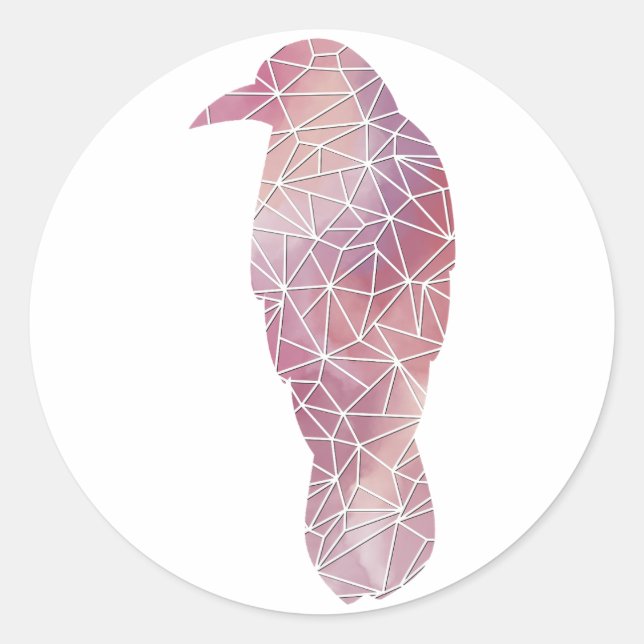 Paper Mosaic Crow Sticker (Front)