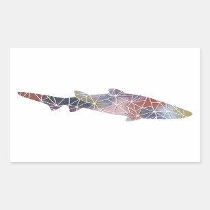 Paper Mosaic Shark Sticker