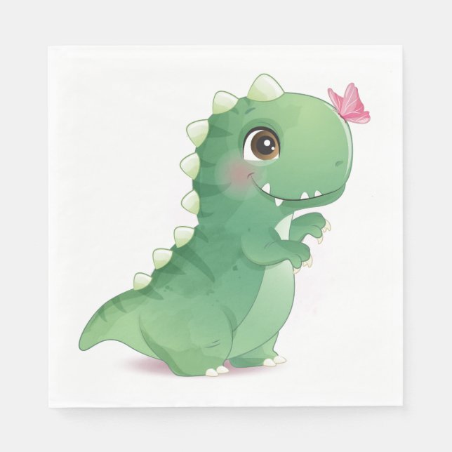 PAPER NAPKIN : BABY DINOSAUR (Front)