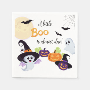 Paper Napkin Baby shower for Little Boo Halloween