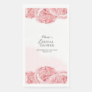 Paper Napkin Bridal Shower Peonies