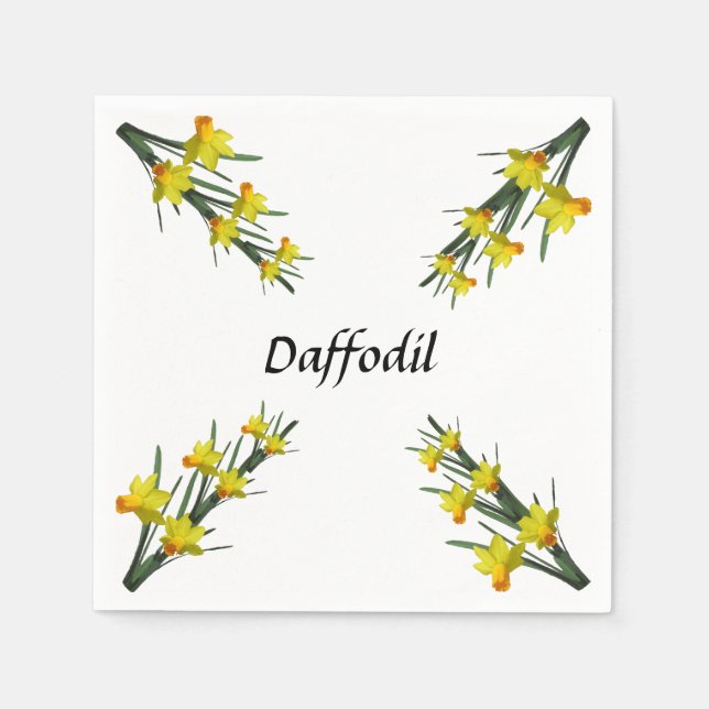 Paper Napkin - Daffodil Pattern (Front)