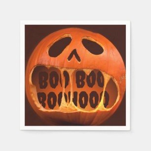 Paper Napkin Halloween party scream pumpkin