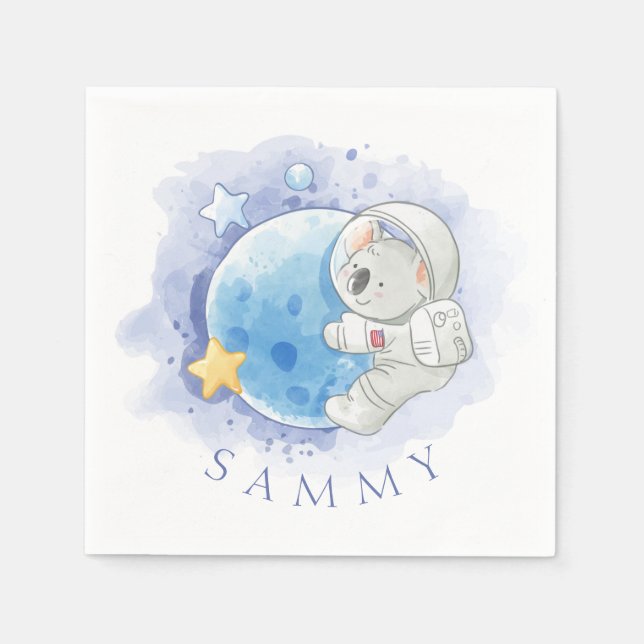 PAPER NAPKIN : KOALA ON THE MOON (Front)