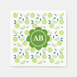 Paper napkin lime design