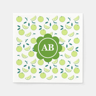 Paper napkin lime design