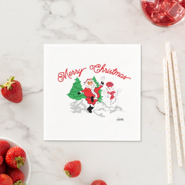  Paper Napkin  : Merry Christmas (Insitu)