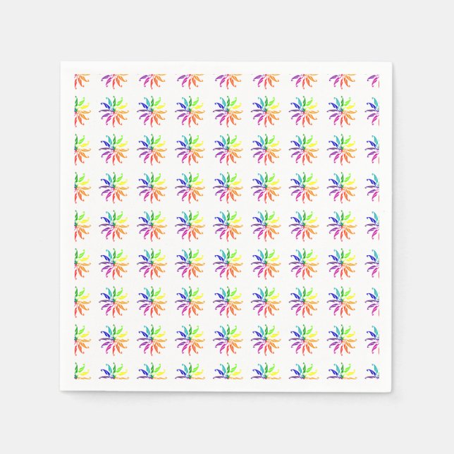 Paper Napkin - Multiple Colour Wheels (Front)