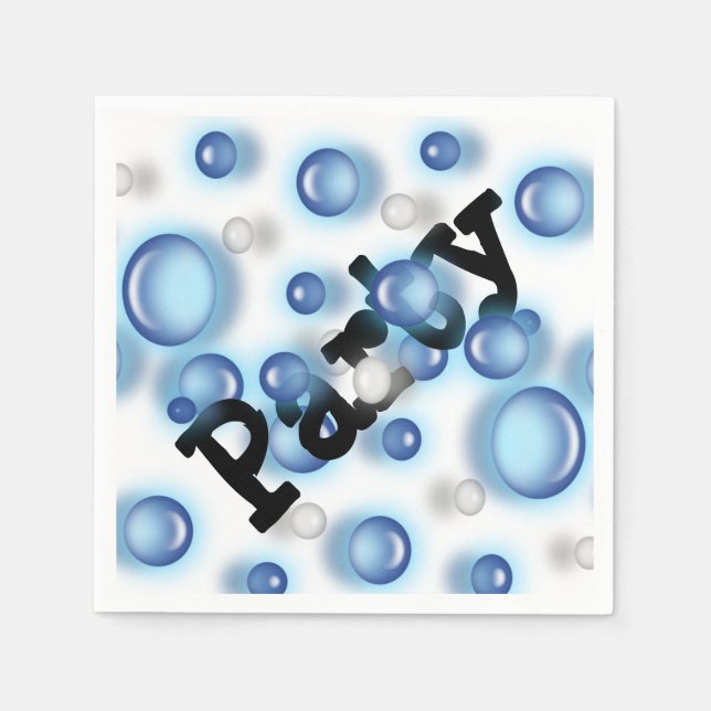 Paper Napkin - Party Bubbles (Front)