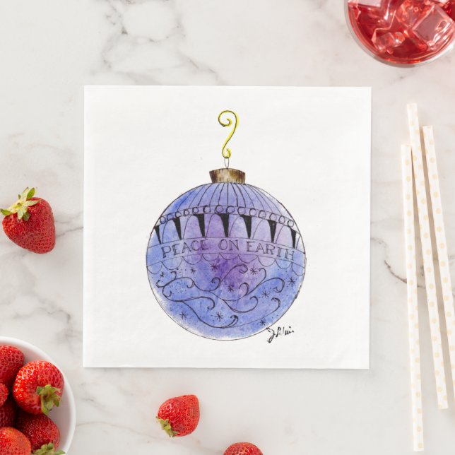 Paper Napkin - Peace on Earth Ornament (Insitu)