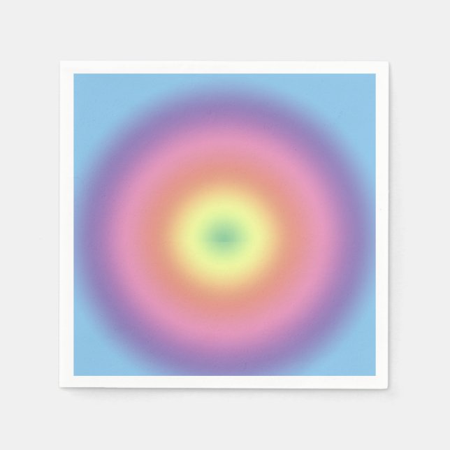 Paper Napkin - Rainbow Circle (Front)