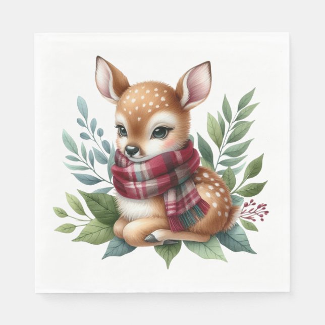   Paper Napkin Rustic Autumn Baby Shower Napkins (Front)