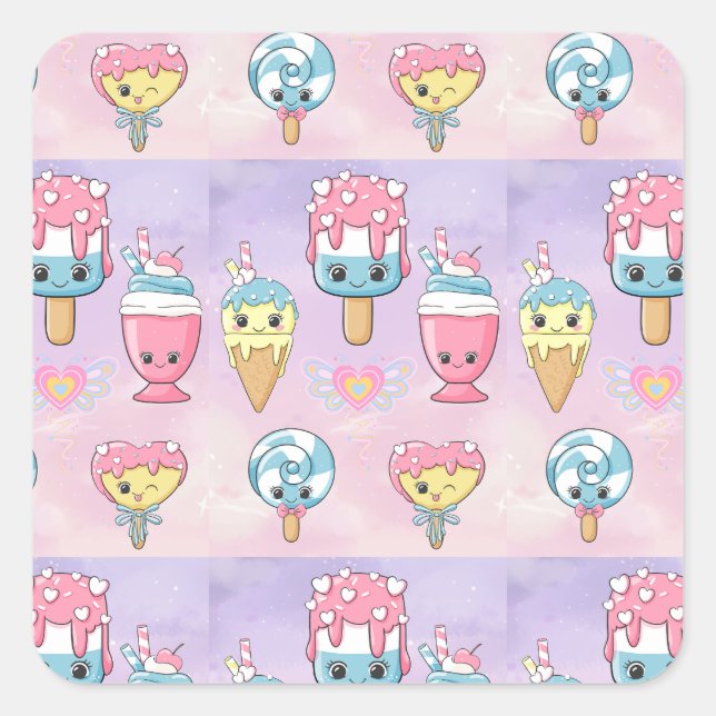 Paper Napkin Square Sticker (Front)