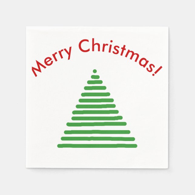 Paper Napkin - Stylised Tree with Curved Text (Front)