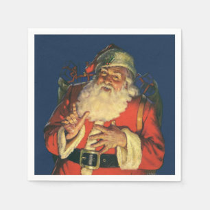 PAPER NAPKIN : VINTAGE CHRISTMAS : Santa Claus