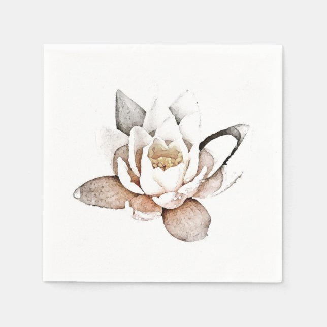 PAPER NAPKIN : WHITE LOTUS (Front)