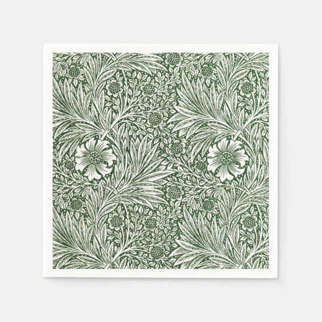 PAPER NAPKIN : WILLIAM MORRIS : FLORAL MARIGOLDS  (Front)