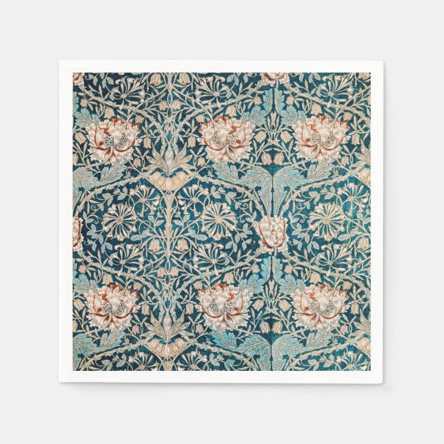 PAPER NAPKIN : WILLIAM MORRIS : HONEYSUCKLE (Front)