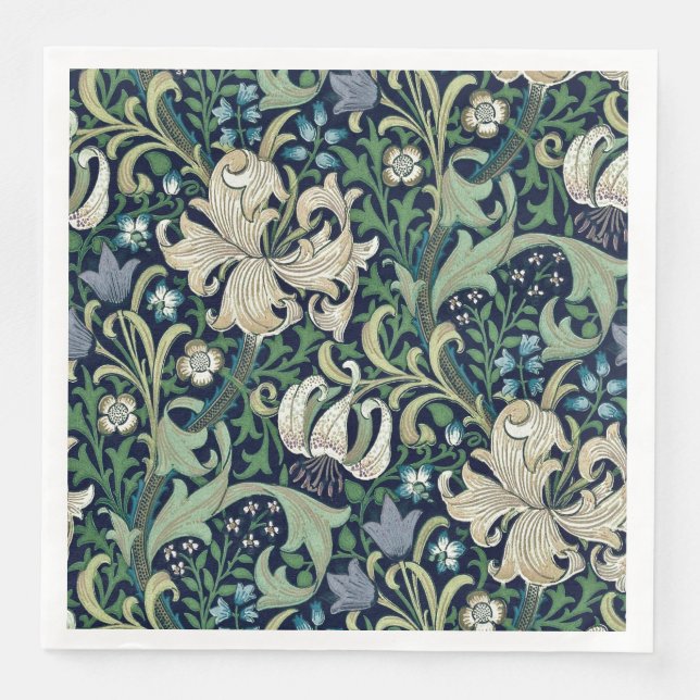 PAPER NAPKIN : WILLIAM MORRIS : HONEYSUCKLE (Front)