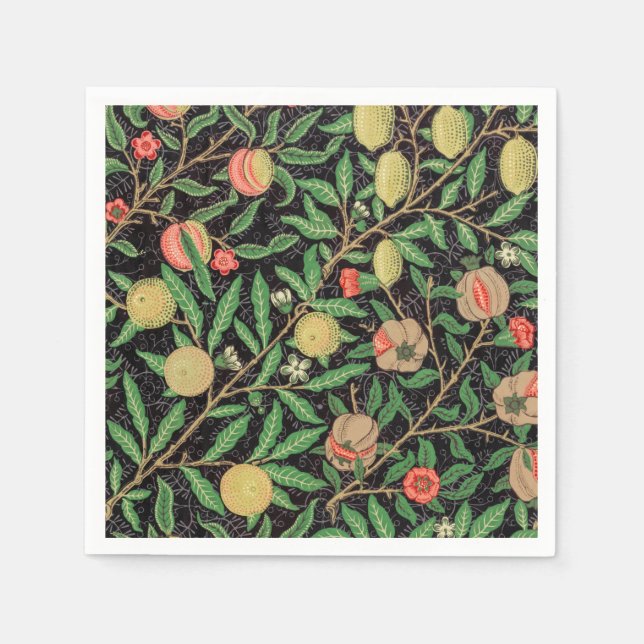 PAPER NAPKIN : WILLIAM MORRIS : POMEGRANATES (Front)