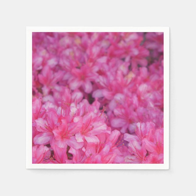 Paper Napkin With Azaleas  (Front)