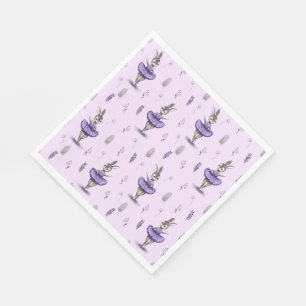 Paper napkin with cute a ballerina bunny.