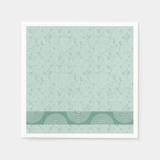 Paper Napkin with green batik cracks