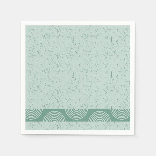 Paper Napkin with green batik cracks (Front)