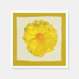Paper Napkin Yellow Moss Rose 