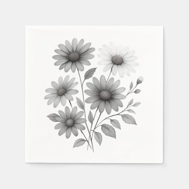 Paper Napkins 50 ct - Daisy Print - Corrine & Co (Front)