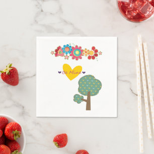 Paper Napkins, Be Mine Hearts Tree Napkin