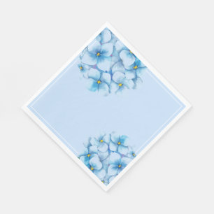 Paper Napkins-Blue Hydrangeas Napkin