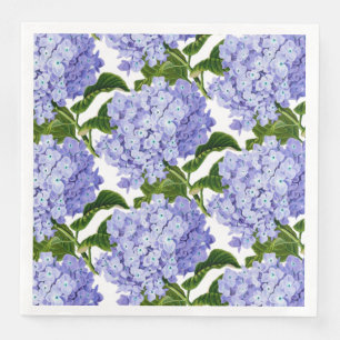 Paper Napkins-Blue Hydrangeas Paper Dinner Napkins