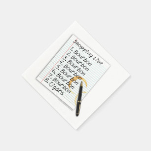 PAPER NAPKINS - BOURBON LOVERS SHOPPING LIST