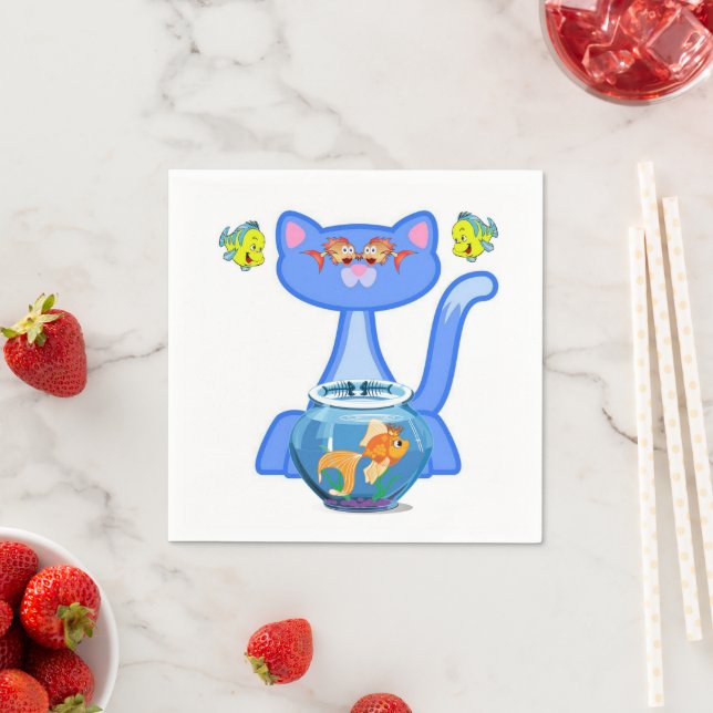 Paper Napkins, Cat Fish Napkin (Insitu)